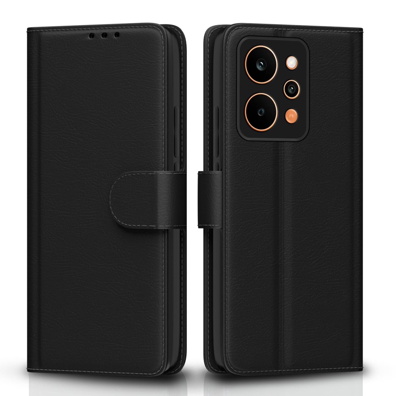 Realme P4 Power 5G flip cover in black by Pikkme