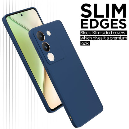 Pikkme Vivo Y200 5G Liquid Silicone blue phone cover – photo 3