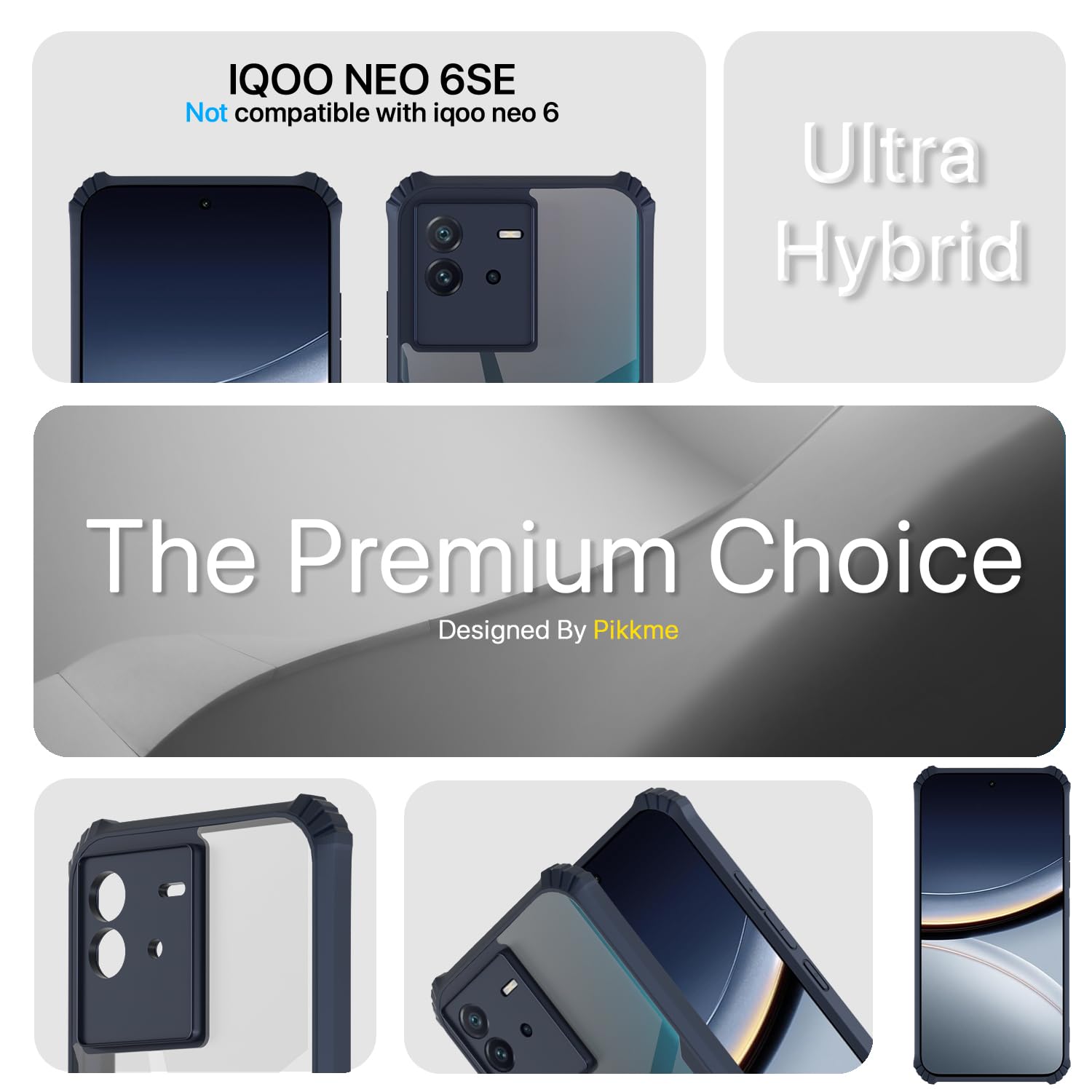 Pikkme iQOO Neo 6 5G Eagle Back Cover (Blue)
