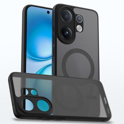 Pikkme black smoke mag-safe MagSafe mobile back cover for Vivo V60/T4 PRO/V60E 5G