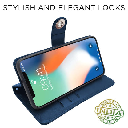 Pikkme iPhone X/XS Button blue wallet flip cover – photo 5
