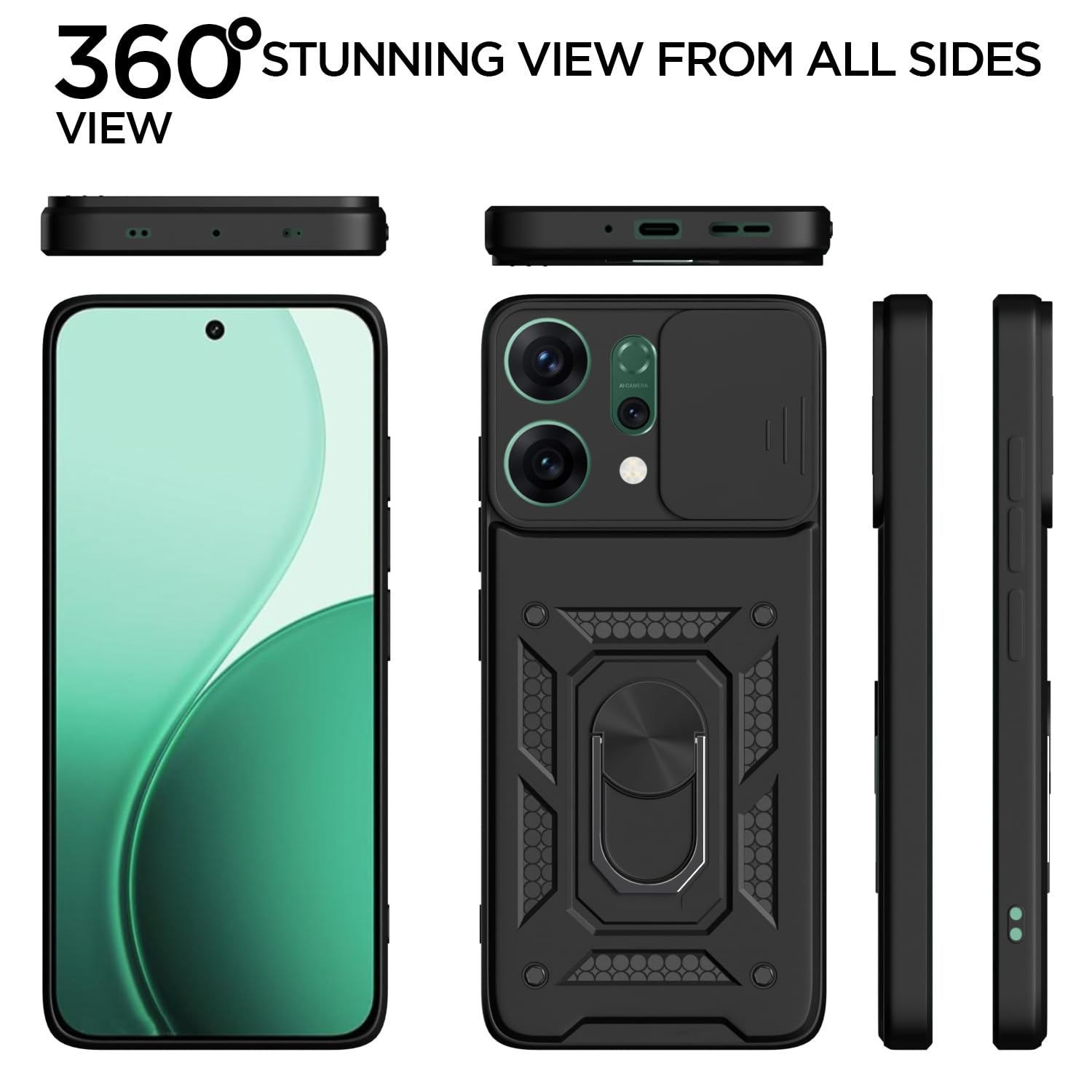 Black D10 Camera Shield back cover for Oppo Reno 14 Pro 5G – Pikkme – photo 5