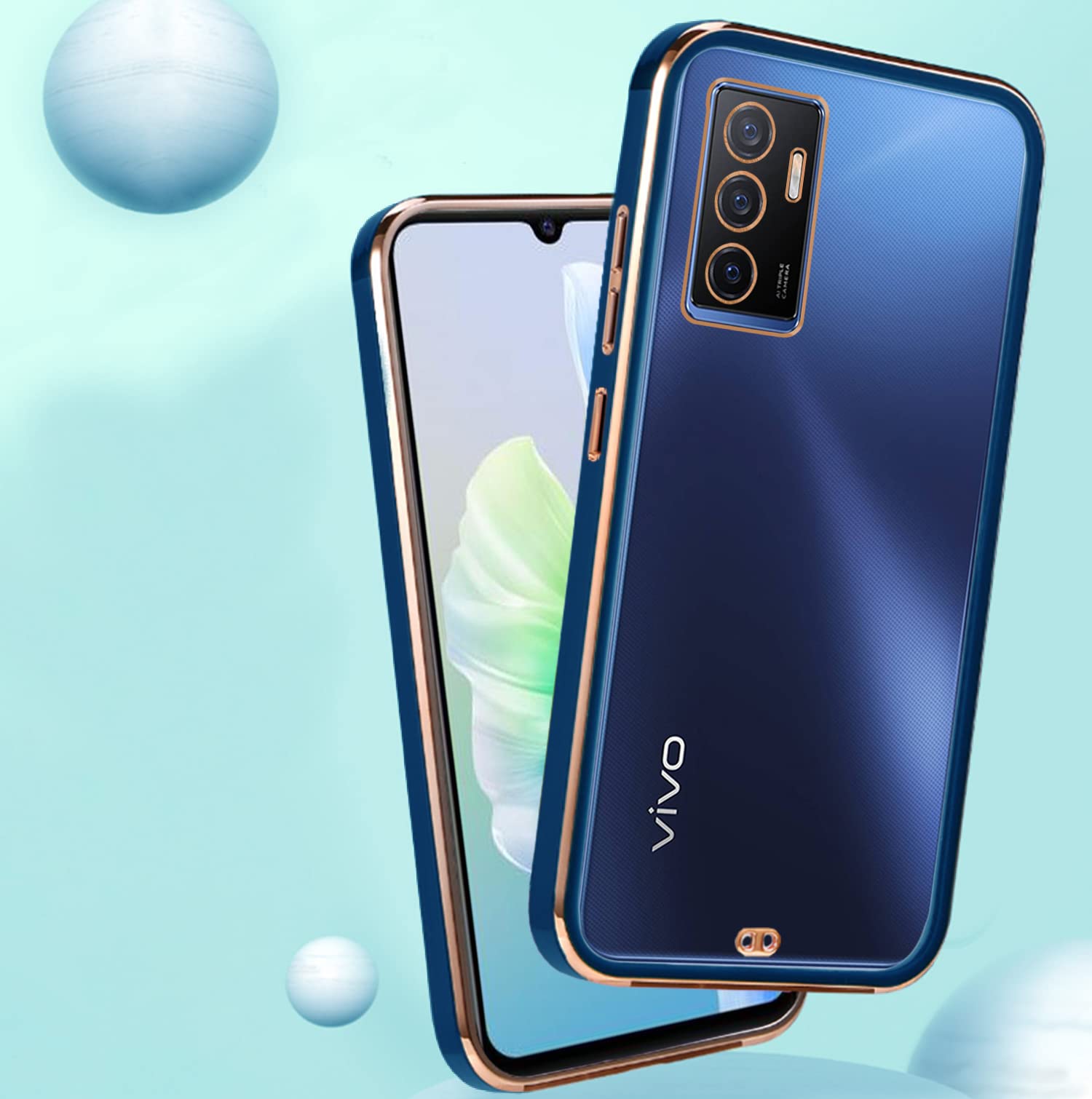Pikkme Vivo V23E Chrome blue back cover – photo 4