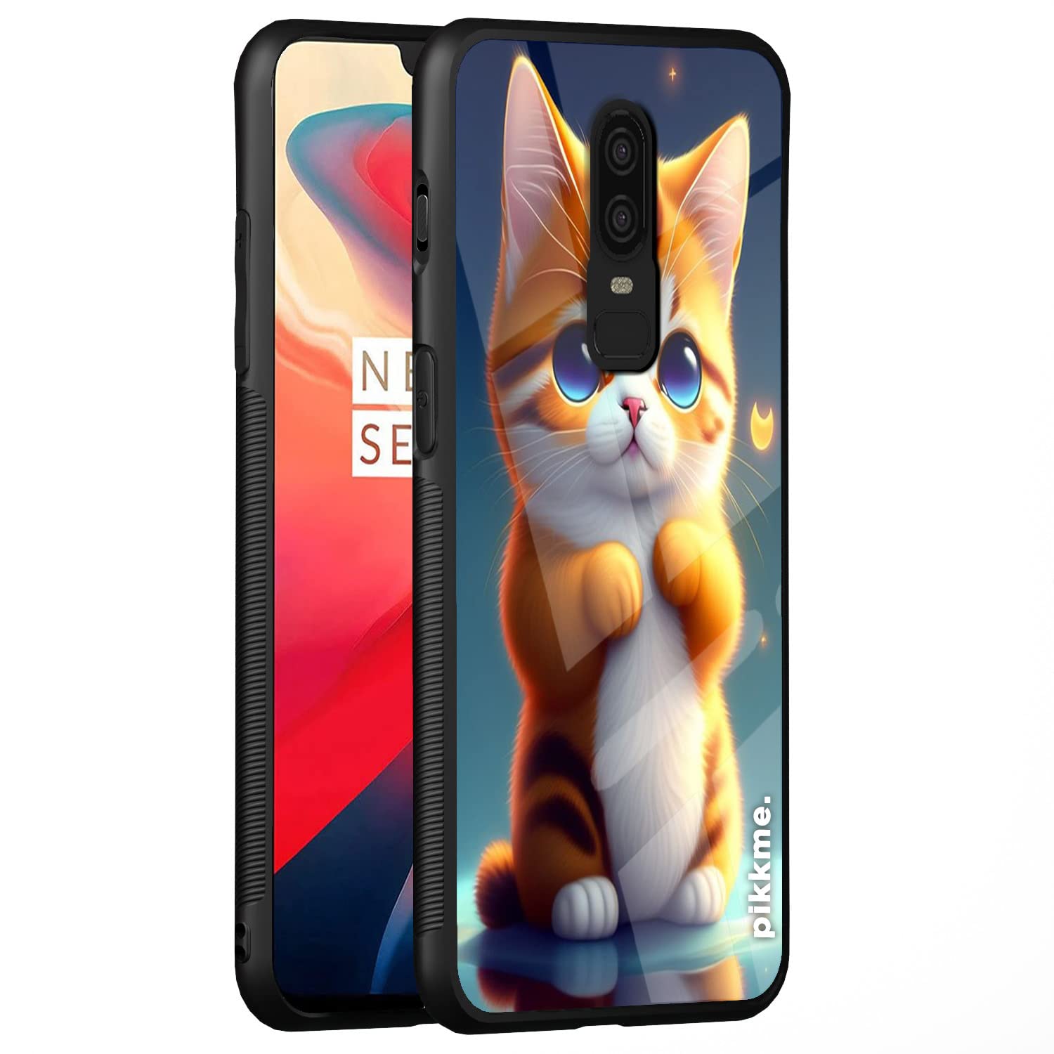 Pikkme OnePlus 6 Cat mobile back cover