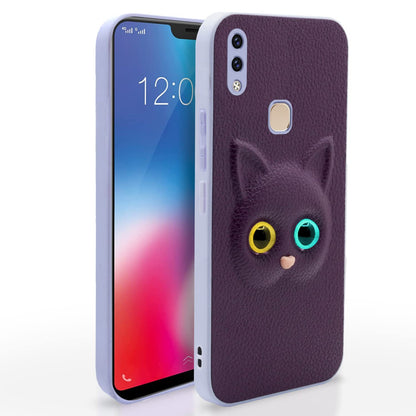 Vivo V9 Cat phone cover in purple by Pikkme