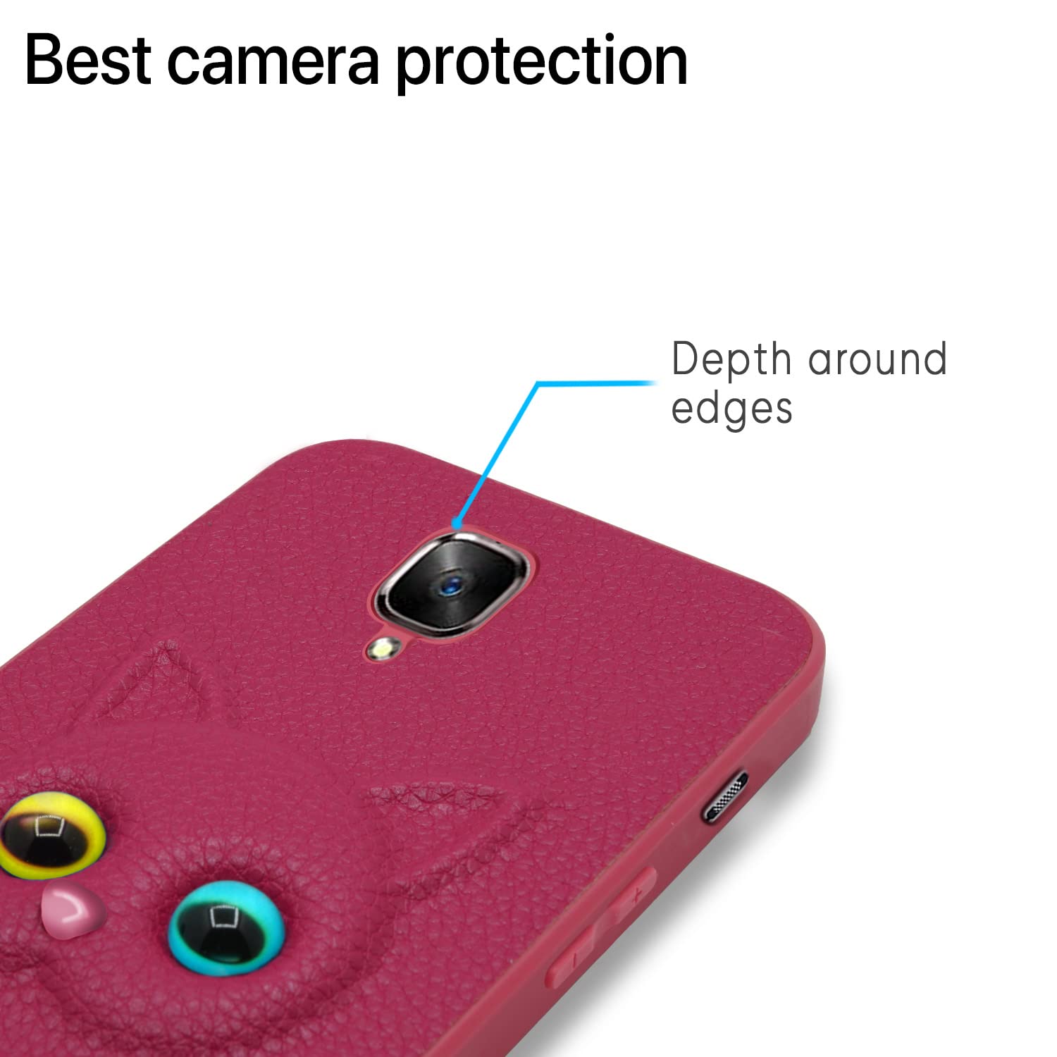 OnePlus 3/3T Cat phone cover in pink by Pikkme – photo 6