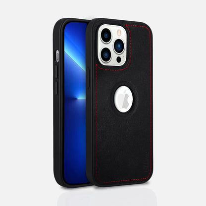 Black Leather mobile cover for iPhone 13 Pro Max – Pikkme