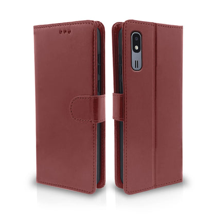 Samsung A2 Core flip cover in brown by Pikkme