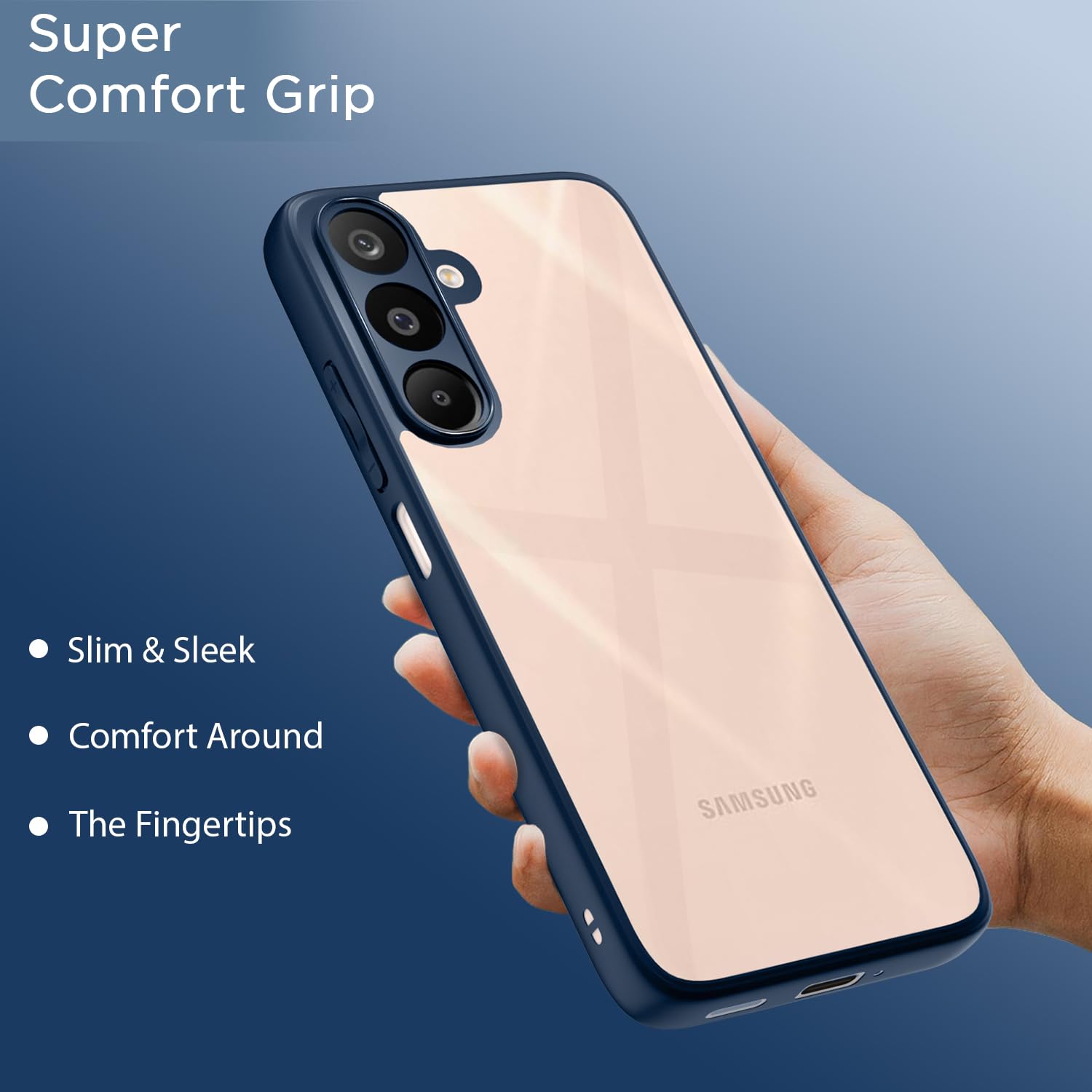Pikkme Samsung Galaxy M16 5G Eagle 2 Shockproof Sleek Hybrid Armor Back Cover (Blue)