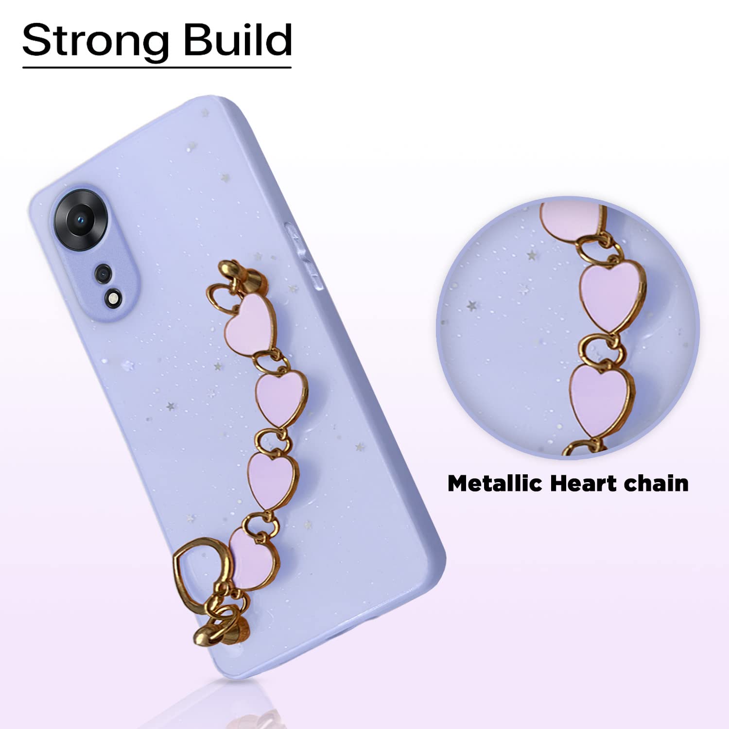 Oppo A78 5G Chain back cover in purple by Pikkme – photo 7