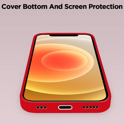 Pikkme iPhone 12/12 Pro Super Soft Silicone Back Cover (Red)