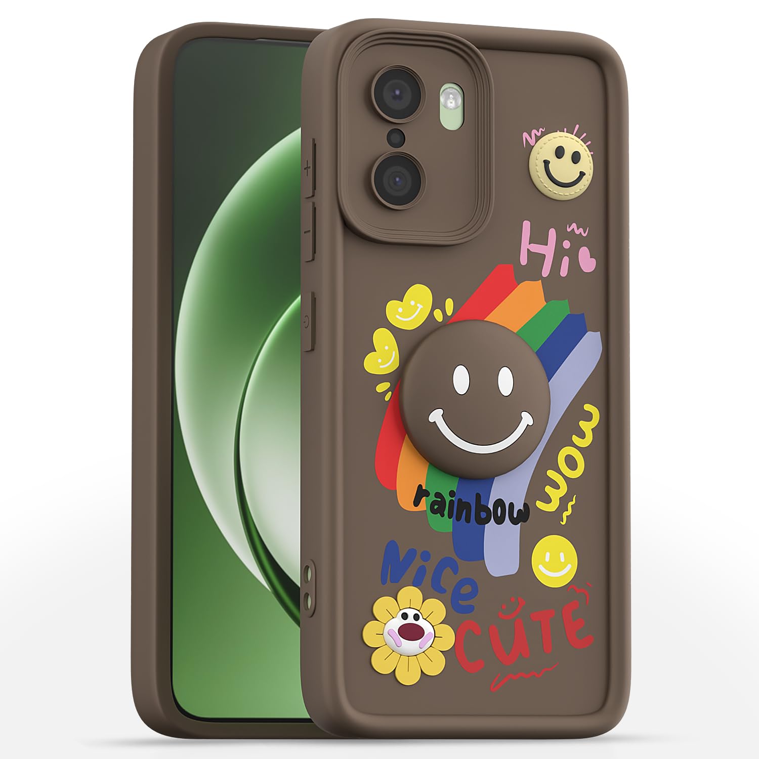 Brown mobile back cover for OnePlus 15R 5G – Pikkme
