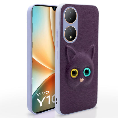 Vivo Y100 Cat phone cover in purple by Pikkme