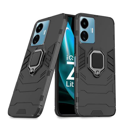 Black Tough Armor mobile back cover for iQOO Z6 Lite 5G – Pikkme
