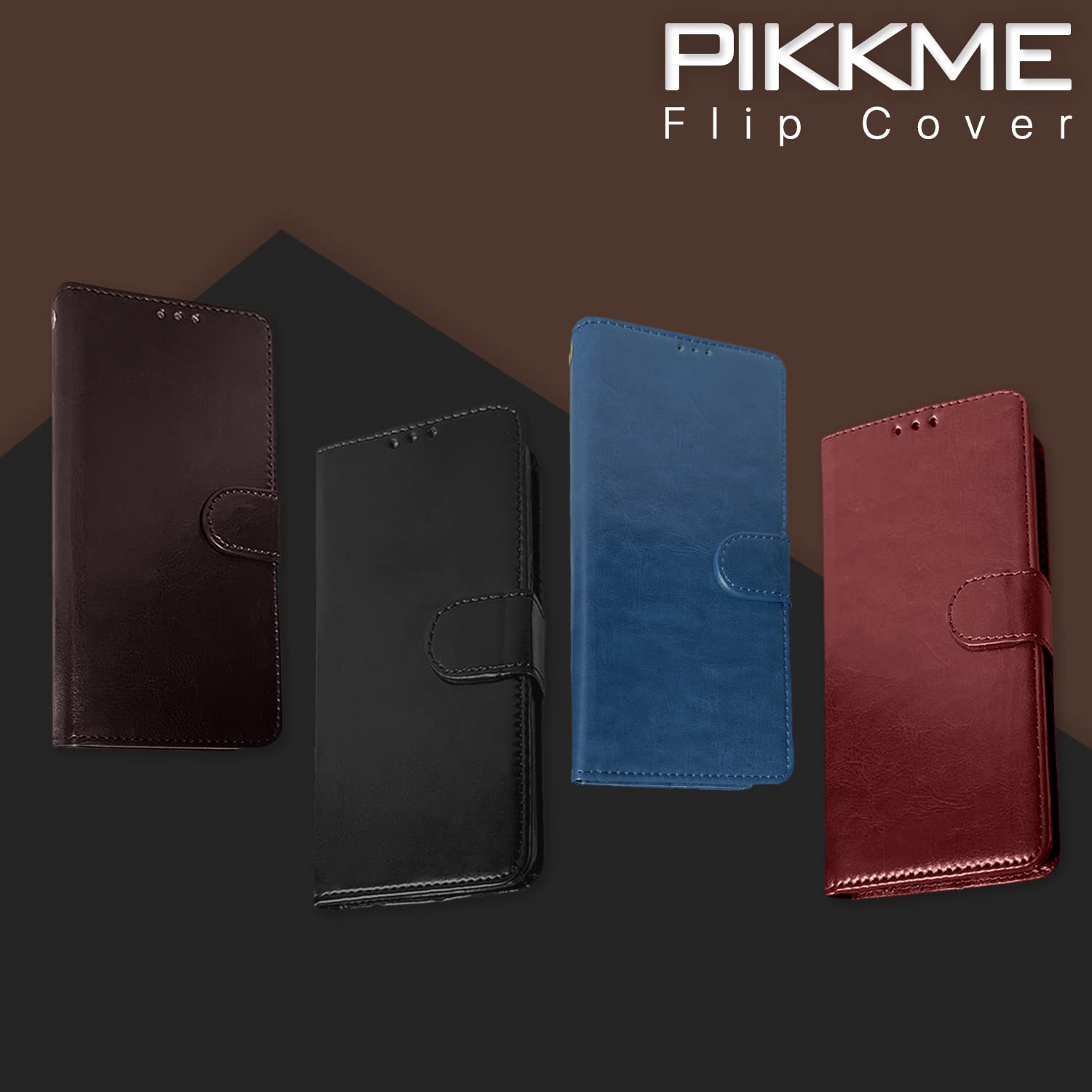Reno 2Z/2F Wallet wallet flip cover in brown by Pikkme – photo 2