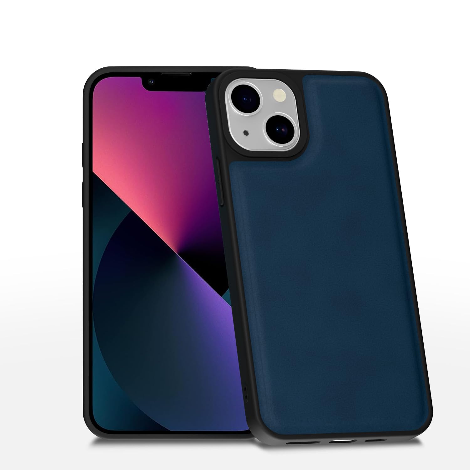 Pikkme blue Leather mobile back cover for iPhone 13
