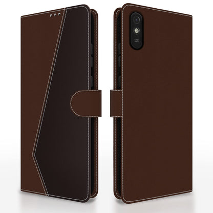 Redmi 9A/9i/9A Sport Magnetic flip cover in brown & coffee by Pikkme