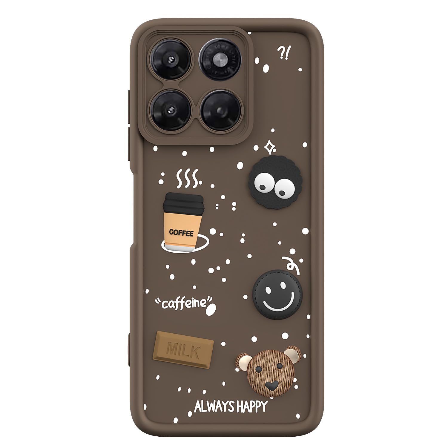 Moto G37 Power 5G Bear Coffee back cover in brown by Pikkme – photo 7
