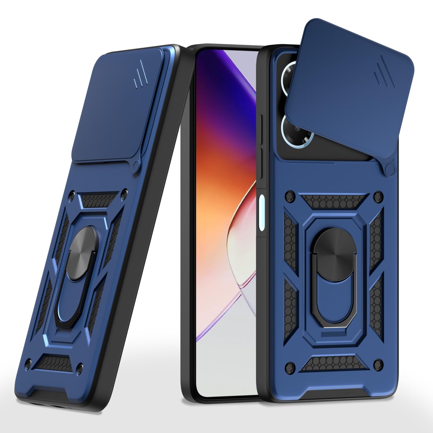 Pikkme blue D10 Camera Shield back cover for Infinix Note 40x 5G/360