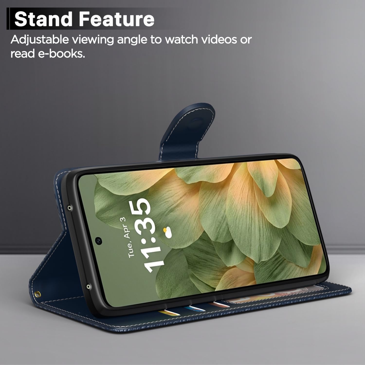 Pikkme blue Wallet flip case for Moto Edge 70 Pro 5G – photo 3