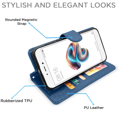Pikkme Redmi 5A blue wallet flip cover – photo 3