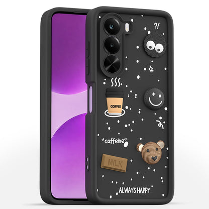 Pikkme black back cover for Realme P4x 5G