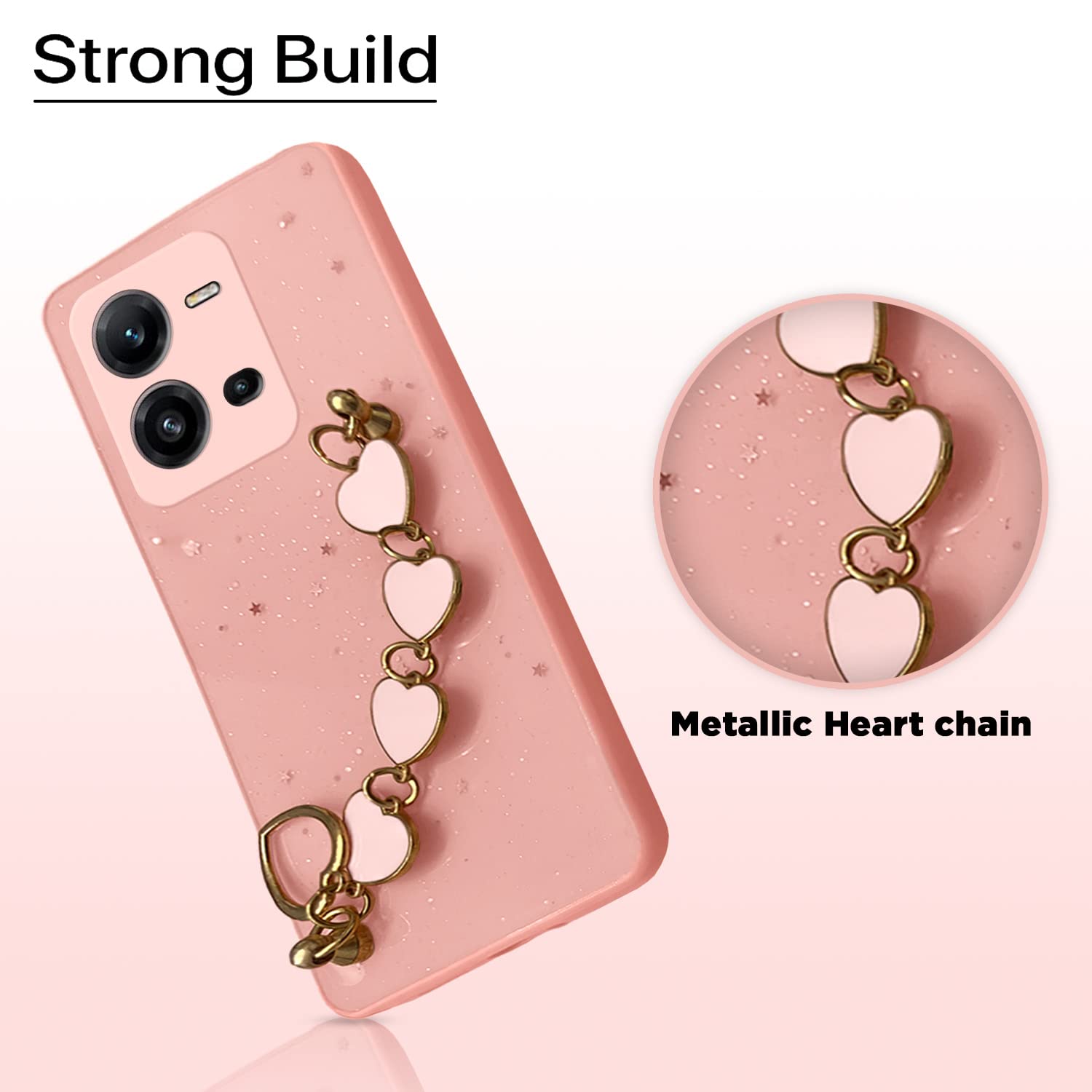 Pikkme Vivo V25 5G Chain pink phone cover – photo 7