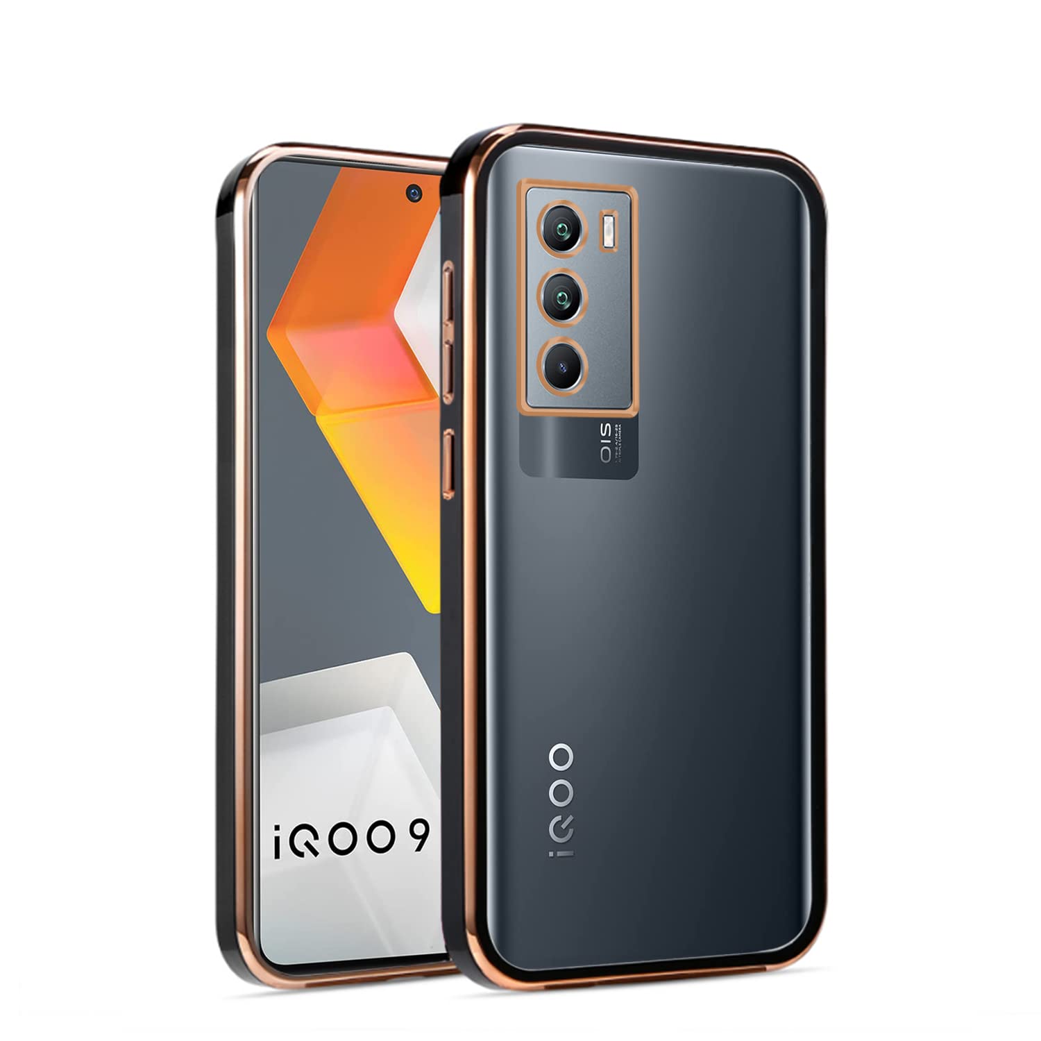 Pikkme black Chrome mobile back cover for iQOO 9 SE 5G