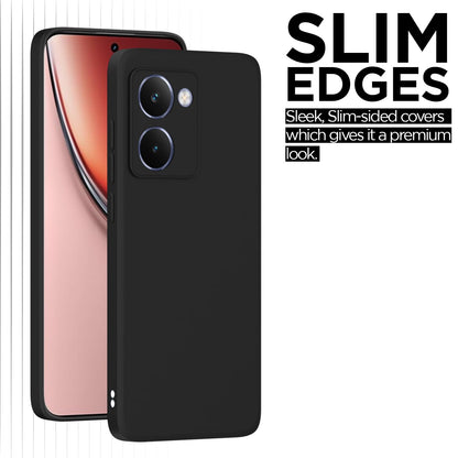 Pikkme Realme P3 Ultra 5G Soft Matte Silicone Shockproof Case (Black)