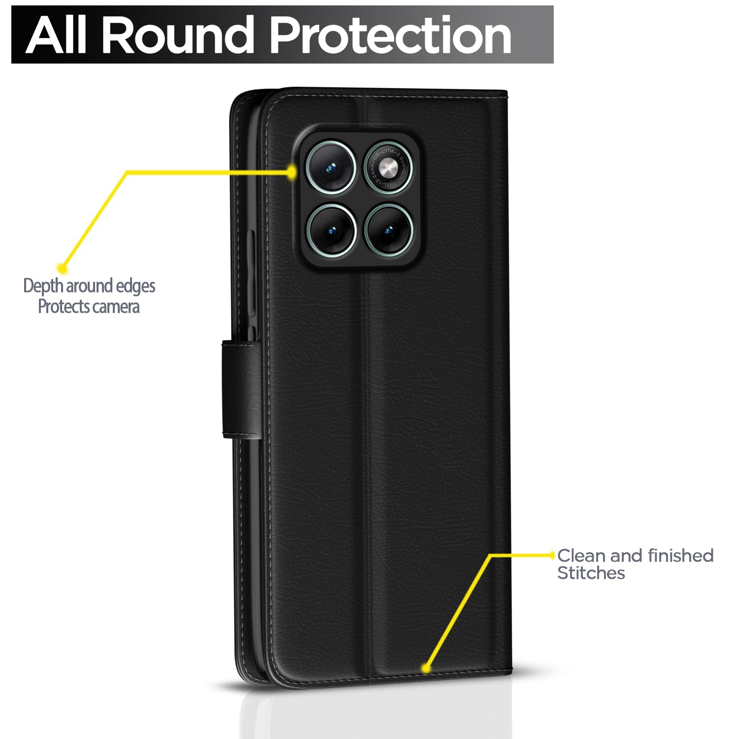 Pikkme Moto Edge 70 Fusion 5G Wallet black mobile flip cover – photo 4