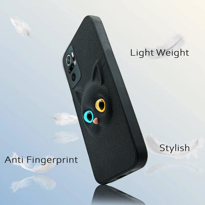 Pikkme Redmi Note 10/Note 10s Cat black mobile cover – photo 3