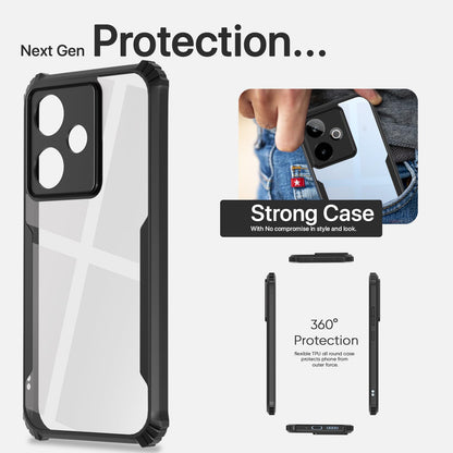 Pikkme Realme GT 7 5G / GT 7T 5G Eagle Clear Transparent Back Cover (Black)