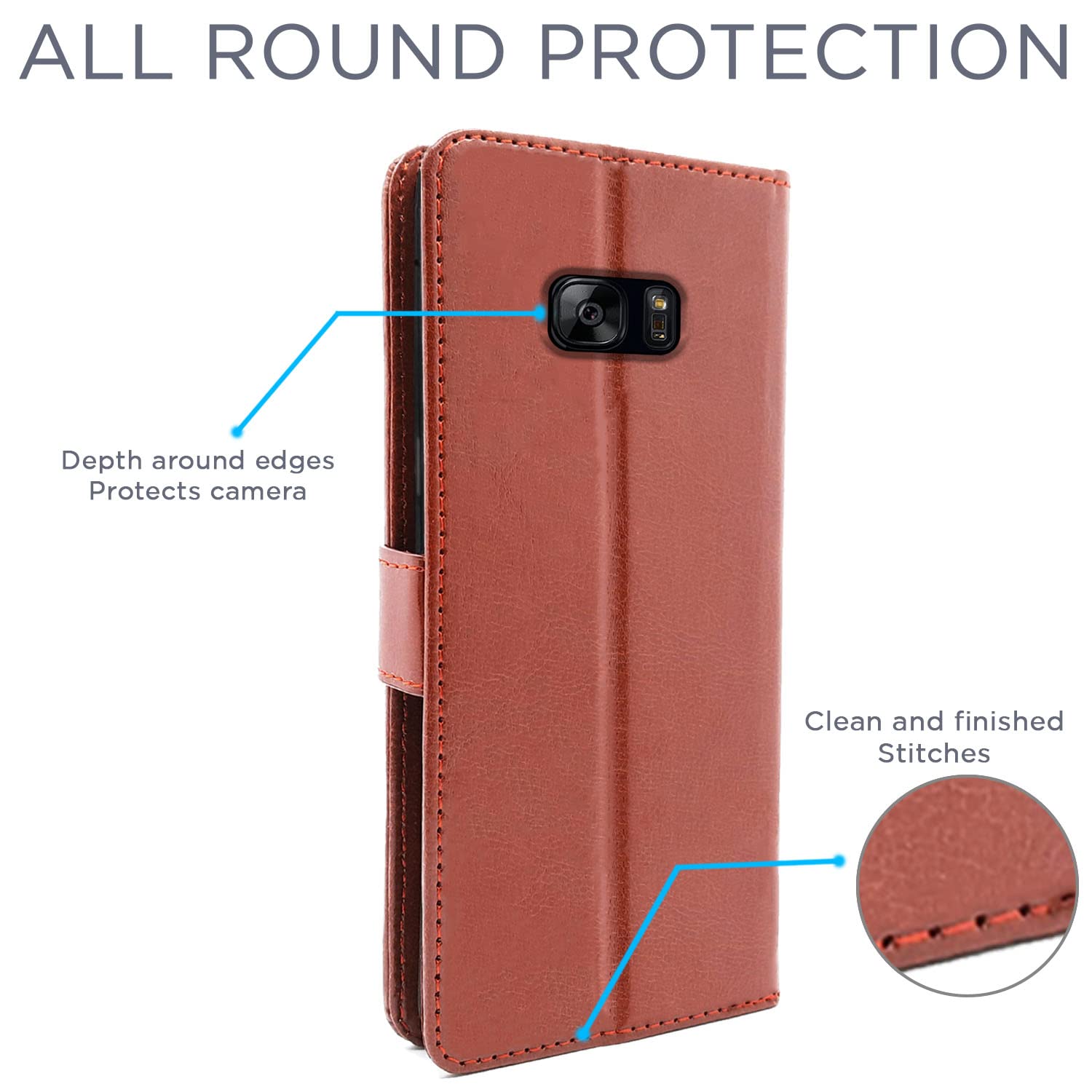 Pikkme brown flip case for Samsung S7 Edge – photo 4