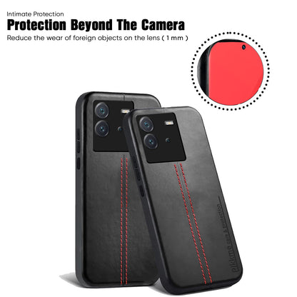 Black Leather phone cover for iQOO Neo 6 5G – Pikkme – photo 5