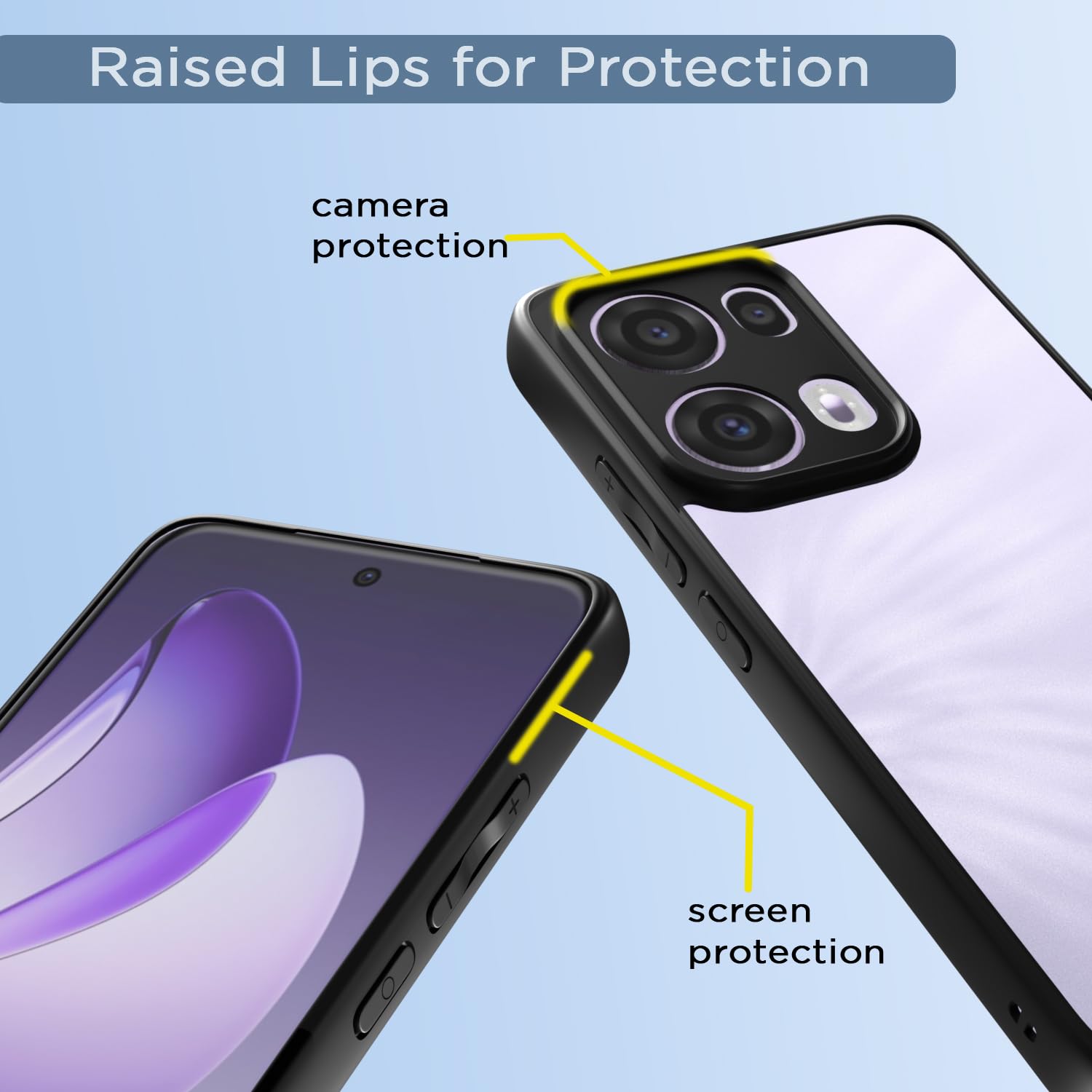 Pikkme Oppo Reno 13 Pro 5G Hybrid black mobile cover – photo 4
