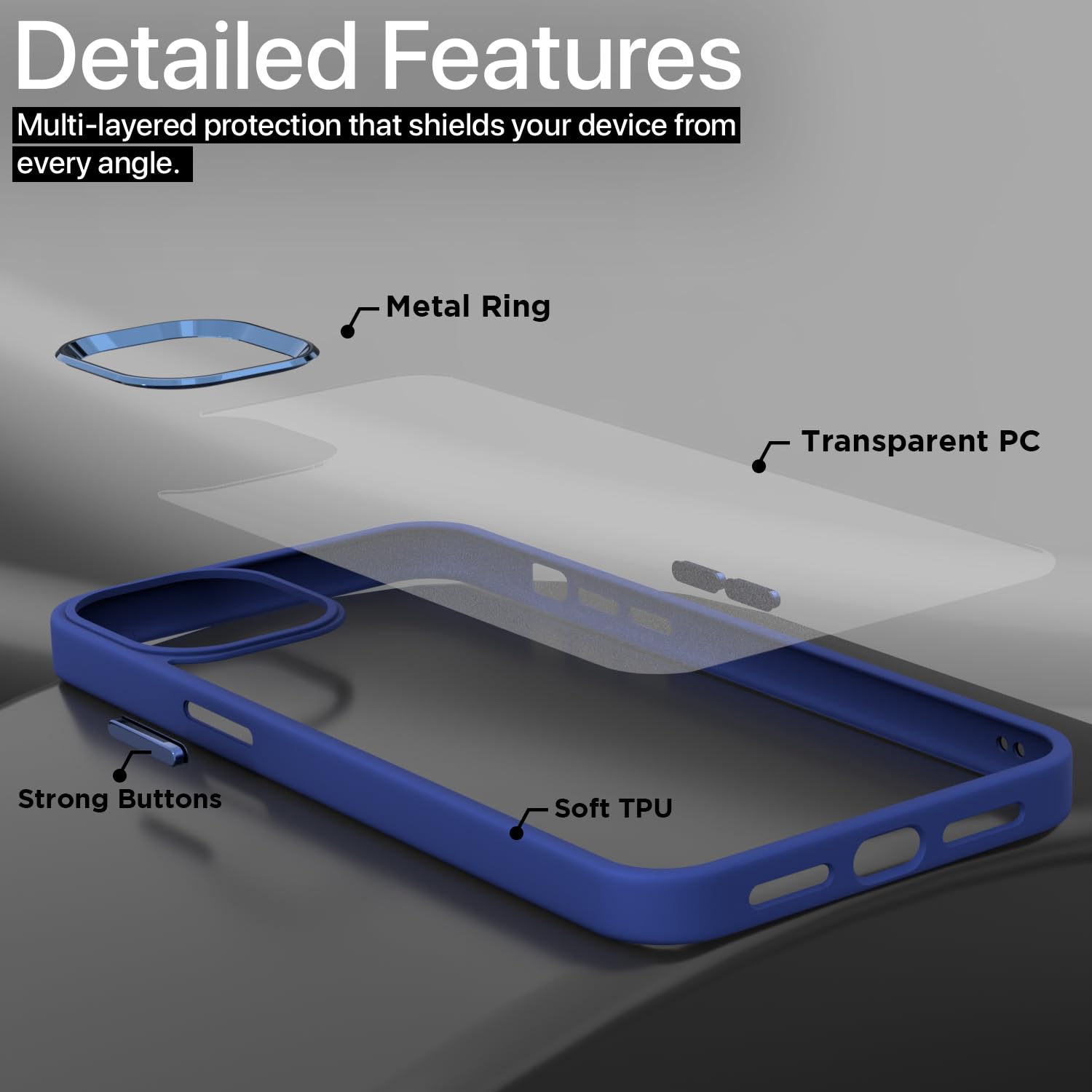 Pikkme dark blue mobile cover for iPhone 13 – photo 3