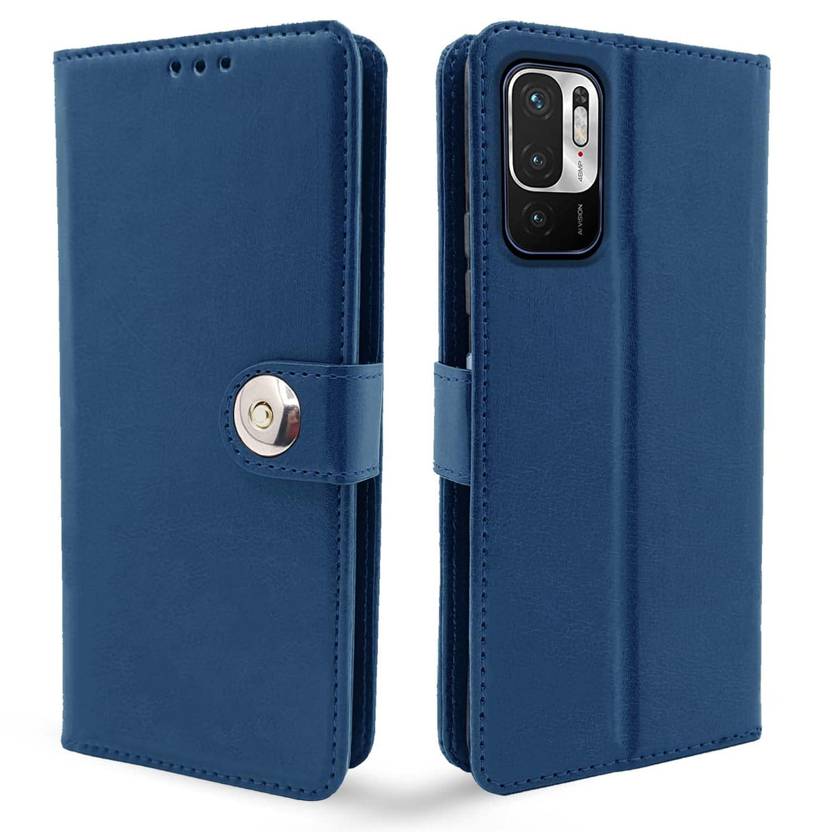 Pikkme Redmi Note 10T/Poco M3 Pro 5G blue mobile flip cover