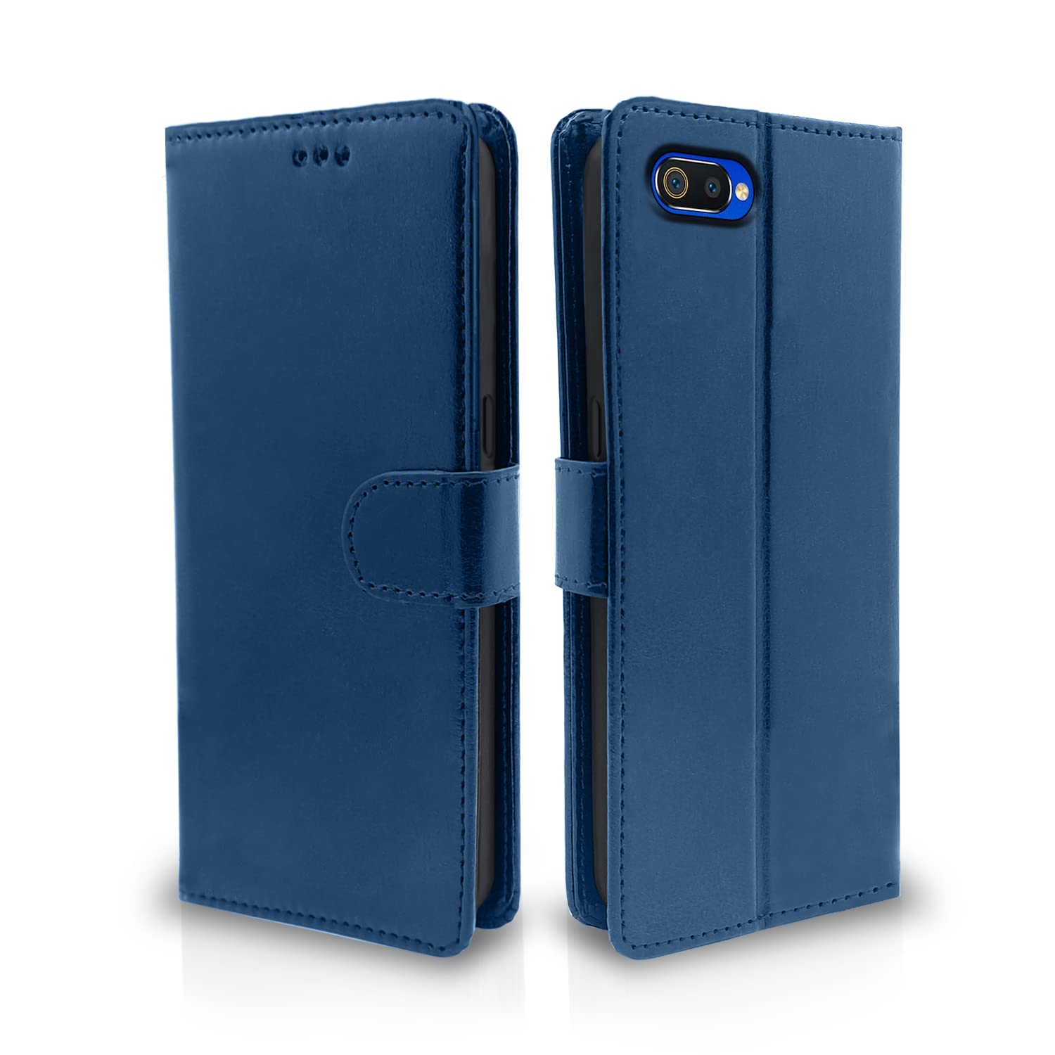 Pikkme Realme C2 Vintage Flip Cover | Blue