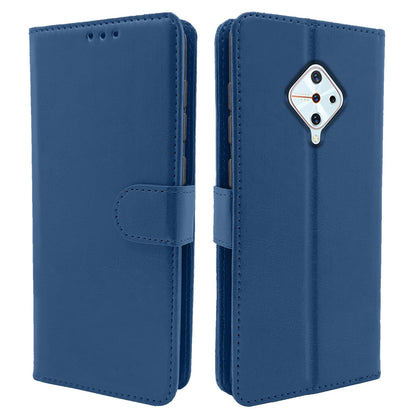 Vivo S1 Pro wallet flip cover in blue by Pikkme