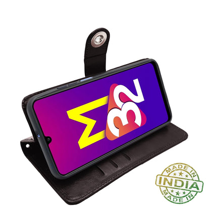 Pikkme Samsung M32 4G/M32 Prime/F22 4G Wallet button coffee flip cover – photo 5