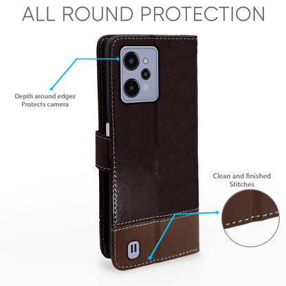 Pikkme coffee & brown wallet flip cover for Realme C31 – photo 2