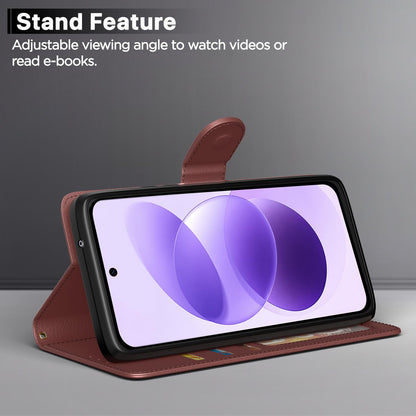 Pikkme Redmi Note 17 5G Wallet brown flip case – photo 3