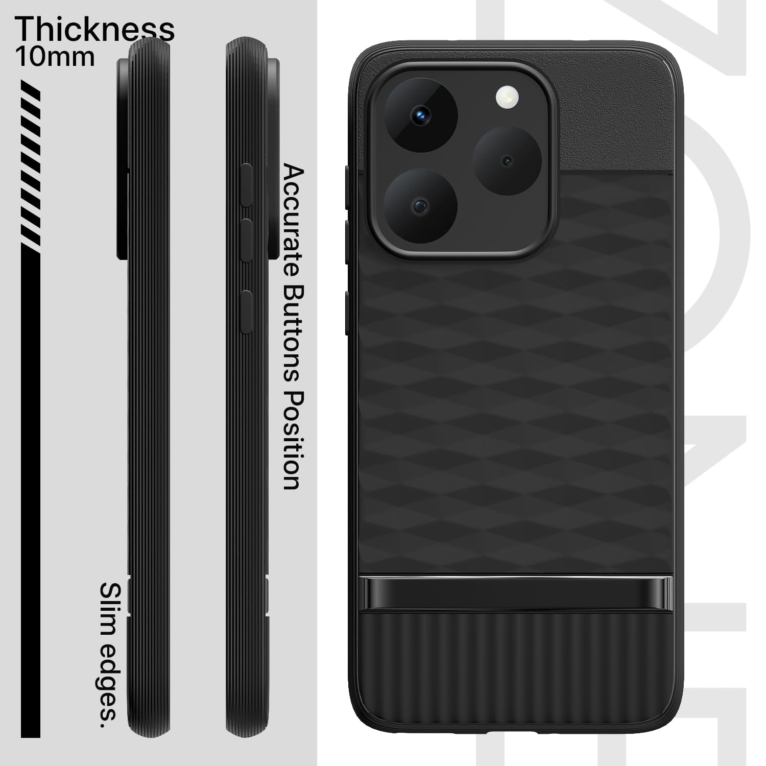 Pikkme Realme 15T/Narzo 90 5G Silicone black phone cover – photo 3