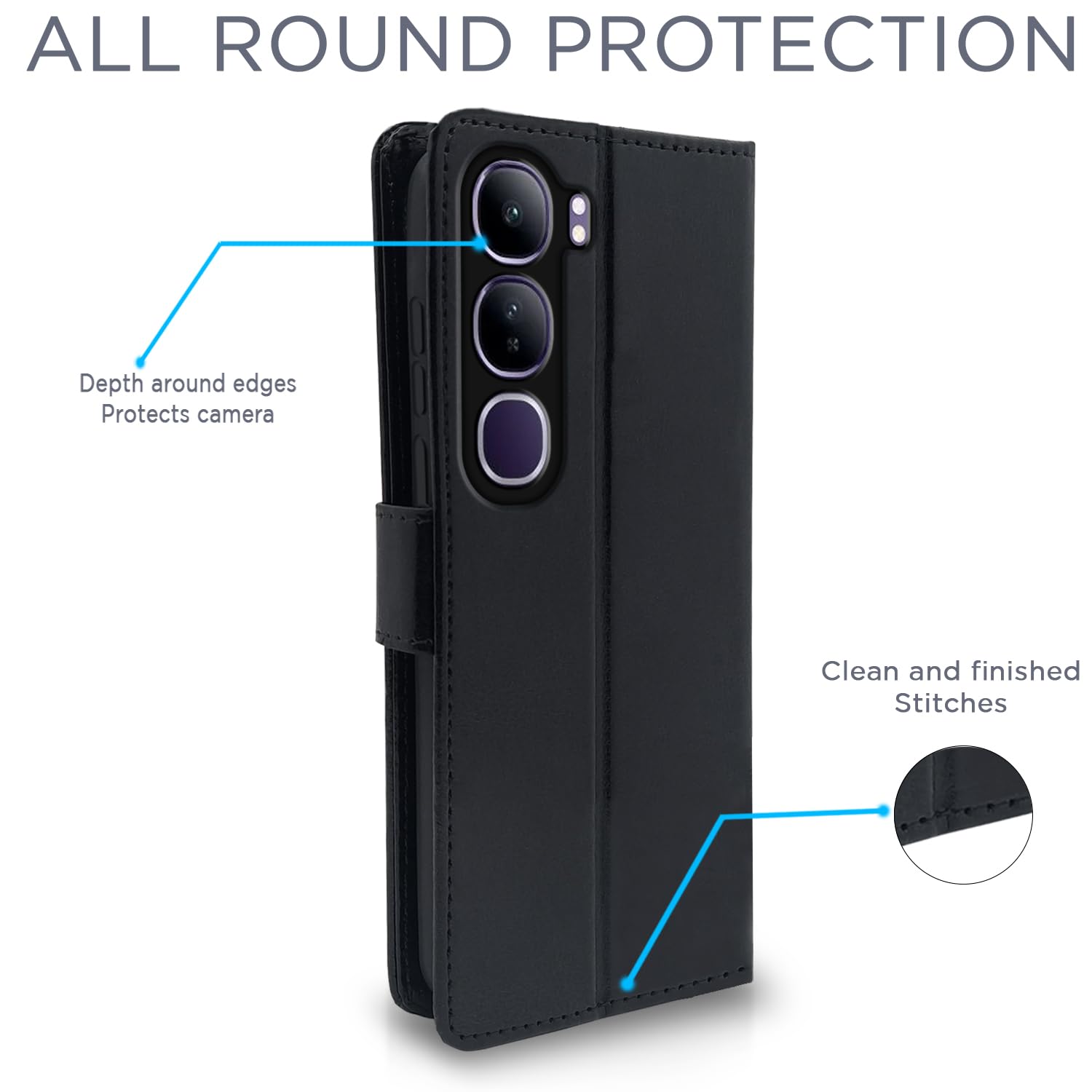 Black flip case for Vivo Y300 5G – Pikkme – photo 4