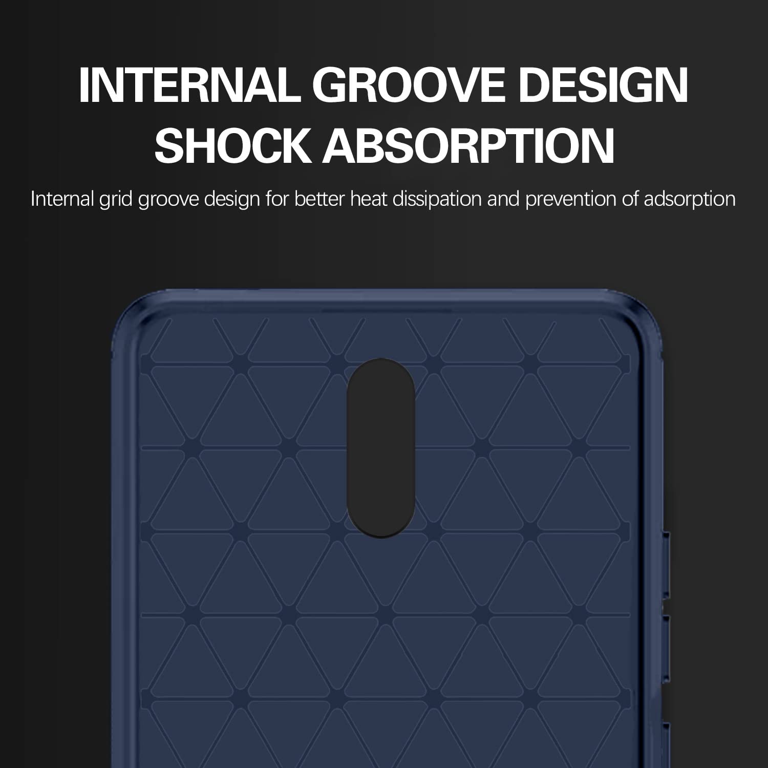 Pikkme Redmi 8A Dual Hybrid Carbon Fiber Back Cover | Blue