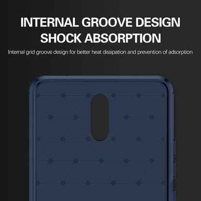 Pikkme Redmi 8A Dual Hybrid Carbon Fiber Back Cover | Blue