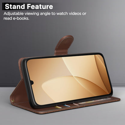 Tan Wallet wallet flip cover for Oppo A6c – Pikkme – photo 3