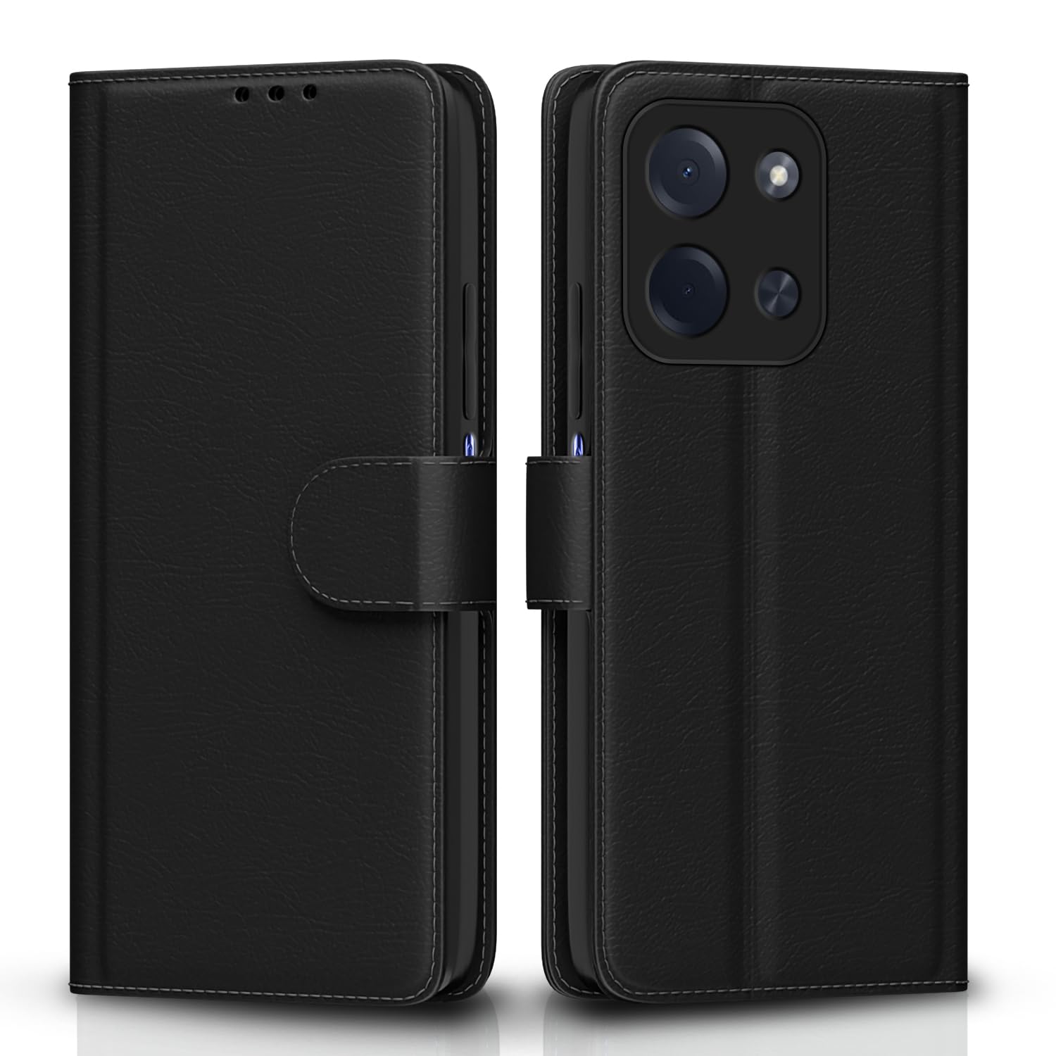 Pikkme black flip cover for Poco C85 5G