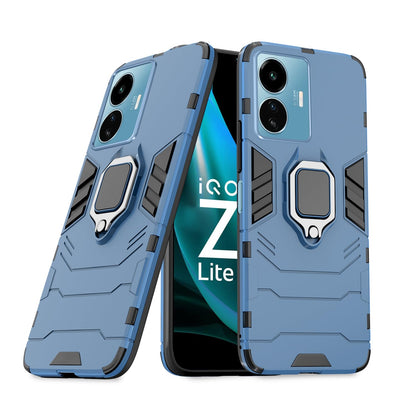 iQOO Z6 Lite 5G Tough Armor back cover in blue by Pikkme