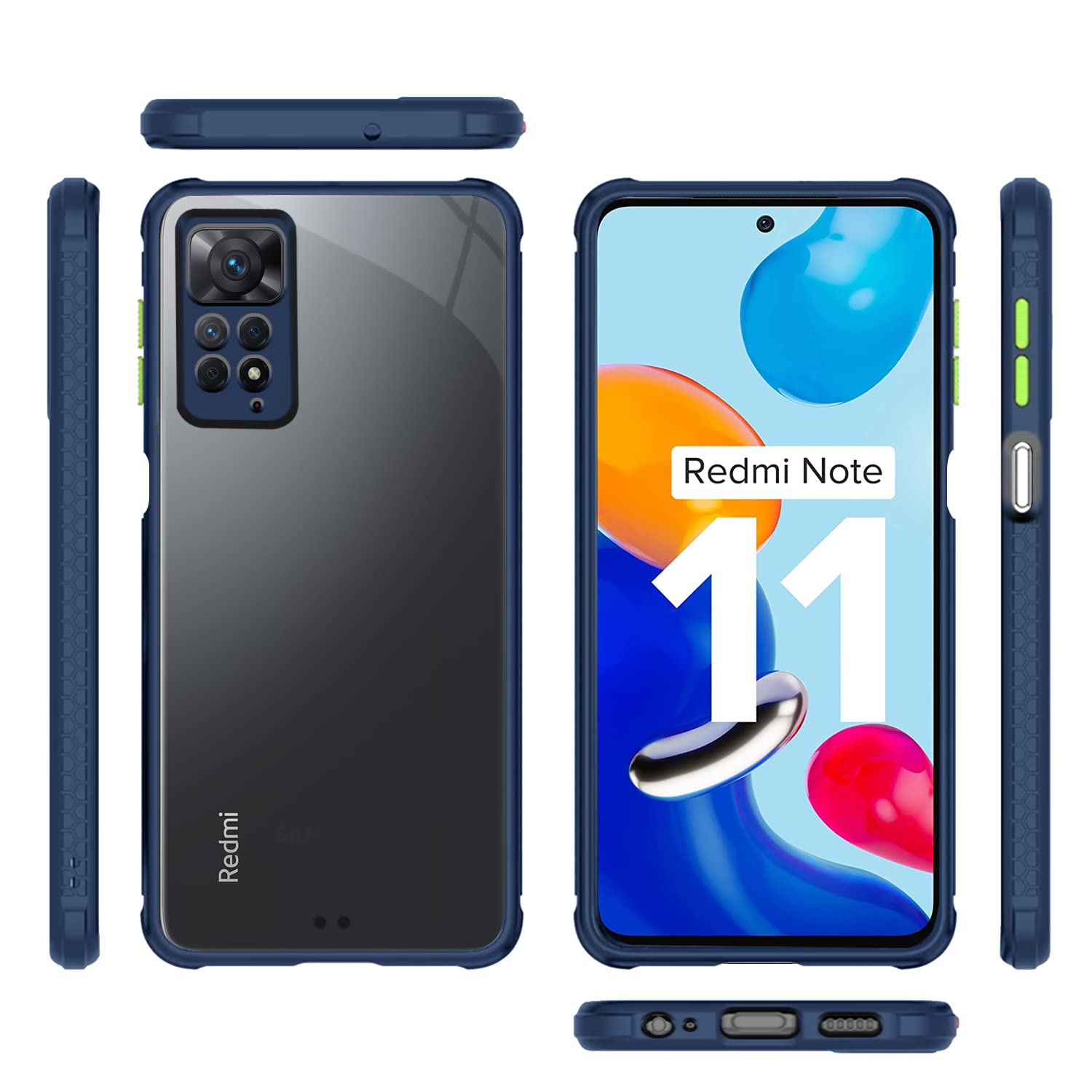 Blue Clear mobile back cover for Redmi Note 11/Note 11s – Pikkme – photo 3